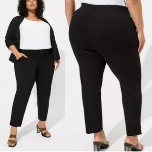 Torrid Black Straight Leg Pants High-Rise Ankle Length